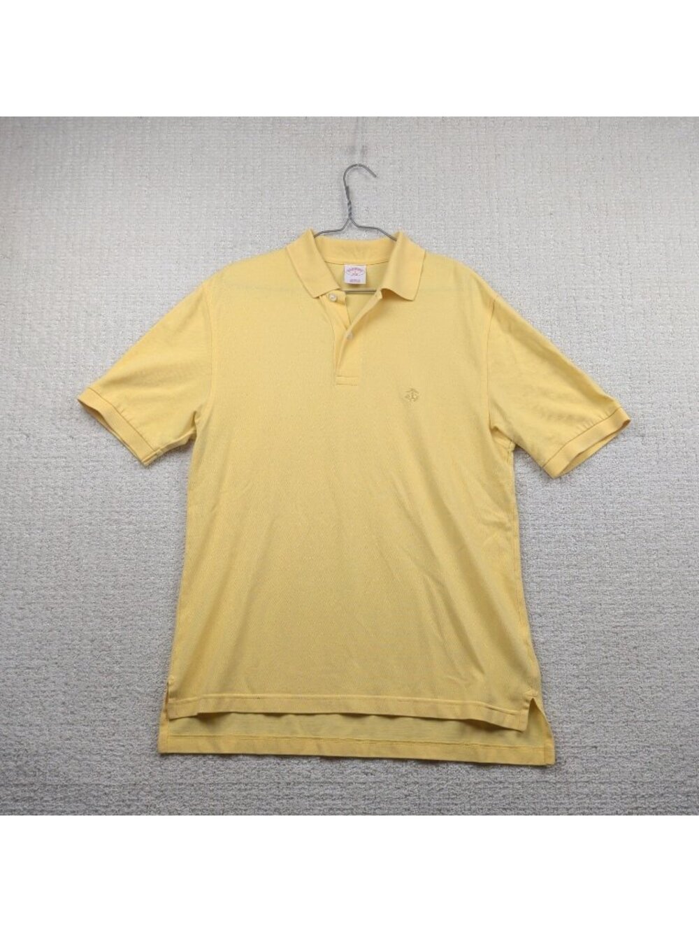 Brooks Brothers 346 Polo Top Shirt Yellow Short Sleeve Men's S Preppy Golf